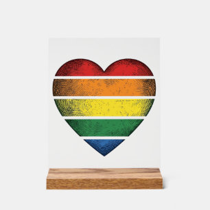 Vintage-Regenbogen-Herz-Stolz-Vektor-Shirt-Design_ Acrylschild