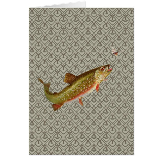 Vintage Regenbogenforelle Fischen (Vorne)