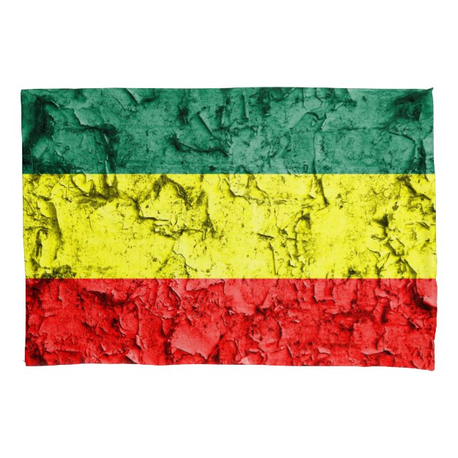 Vintage Reggaeflagge Kissenbezug (Vorderseite)