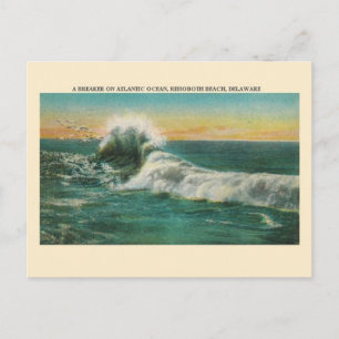 Vintage Rehoboth Beach Brecher-Welle Postkarte