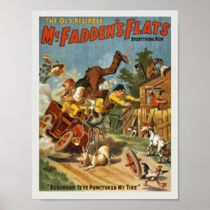 Vintage-Reifenladen-Werbeplakat Poster