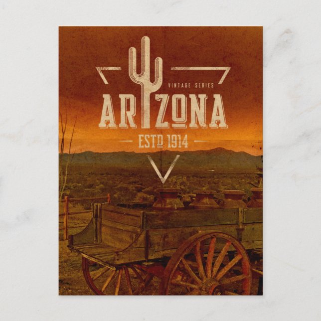 Vintage Reihe Arizona Postkarte (Vorderseite)