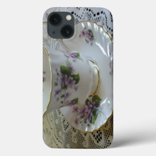 Vintage Reine Anne Violets coque ipad de thé