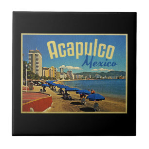 Vintage Reise Acapulcos Mexiko Fliese