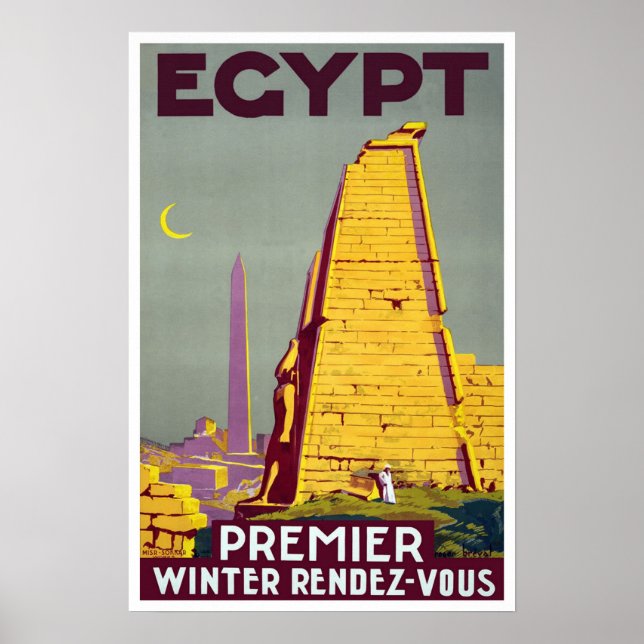 Vintage Reise, Ägypten Poster (Vorne)