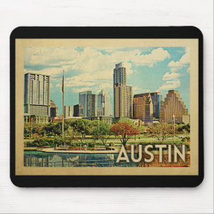 Vintage Reise Austins Texas Mousepad
