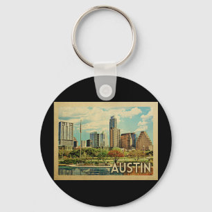 Vintage Reise Austins Texas Schlüsselanhänger