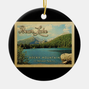 Vintage Reise Bear See-Colorados Keramik Ornament