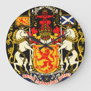 Vintage Reise Caledonian Hotel Edinburgh Schottlan Große Wanduhr