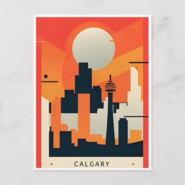 Vintage Reise Calgary Alberta Kanada Postkarte (Vorderseite)