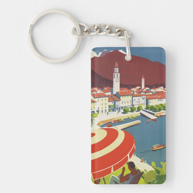 Vintage Reise die Schweiz Schlüsselanhänger (Vorderseite)