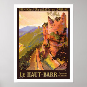 Vintage Reise Elsass Frankreich Poster