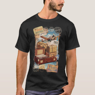 Vintage Reise Flugzeug Shirt