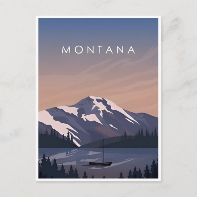 Vintage Reise Glacier Nationalpark Montana Postkarte (Vorderseite)