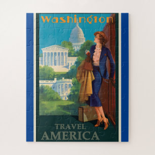 Vintage Reise-Illustration Washington DC