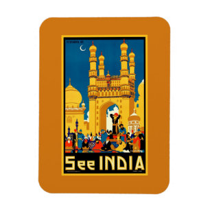 Vintage Reise Indiens Hyderabad Magnet