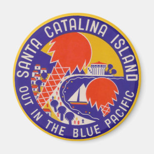 Vintage Reise - Insel Sankt Catalina Magnet