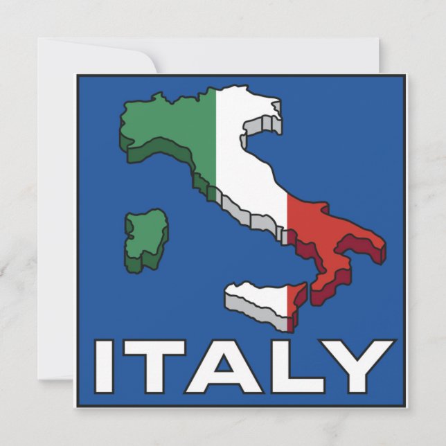 Vintage Reise Italien Einladungen (Vorderseite)