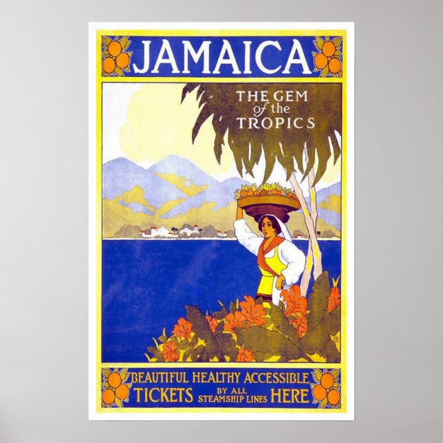 Vintage Reise, Jamaika Poster (Vorne)