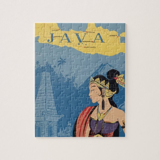 Vintage-Reise Java Indonesien (Vertikal)