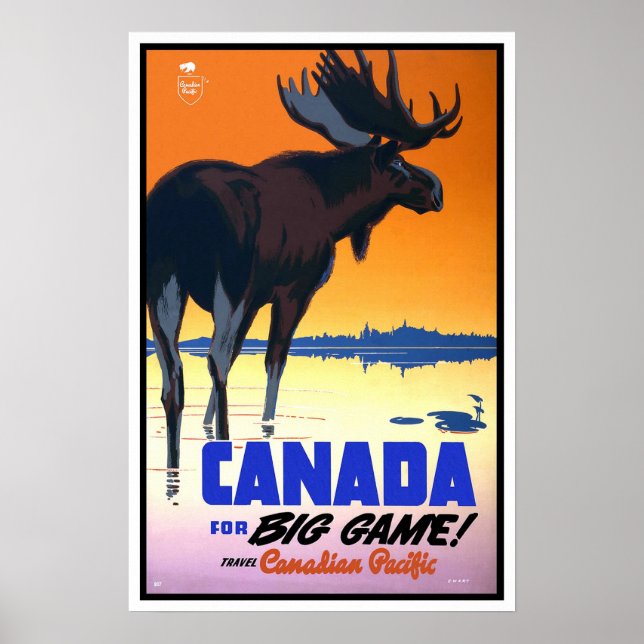 Vintage Reise, kanadischer Pazifik Poster (Vorne)