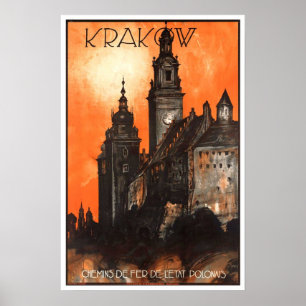 Vintage Reise, Krakau Poster