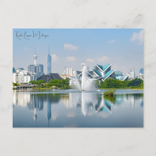 Vintage Reise Kuala Lumpur Malaysia Wolkenkratzer Postkarte
