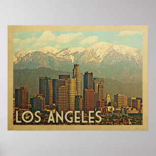 Vintage Reise Los Angeles Kalifornien Poster