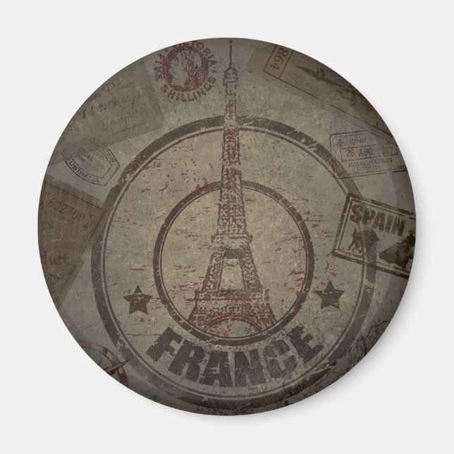 Vintage-Reise Magnet (Vorne)
