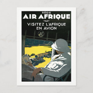 Vintage Reise nach Afrika Postkarte