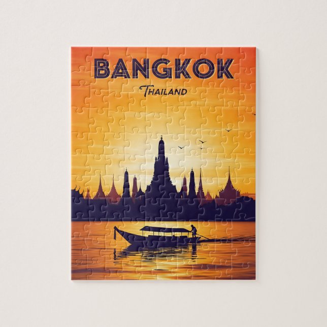 Vintage Reise nach Bangkok (Vertikal)