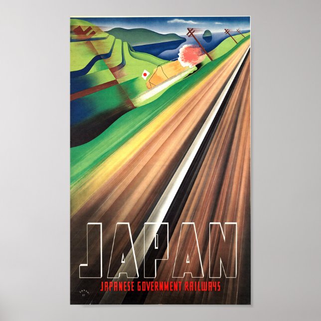 Vintage Reise nach Japan Poster (Vorne)