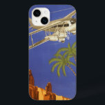 Vintage Reise nach Kairo, Ägypten, Flugzeug von Bi Case-Mate iPhone Hülle<br><div class="desc">Vintage Abbildung Afrikanisches Reise- oder Gepäcketikett aus Kairo,  Ägypten mit einem altmodischen zweiflügeligen Propeller-Flugzeug,  das über die Pyramiden,  Wüste und Palmen fliegt.</div>