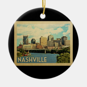 Vintage Reise Nashvilles Tennessee Keramik Ornament