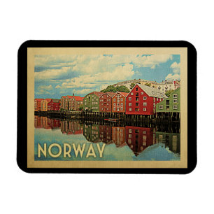 Vintage Reise Norwegens Magnet