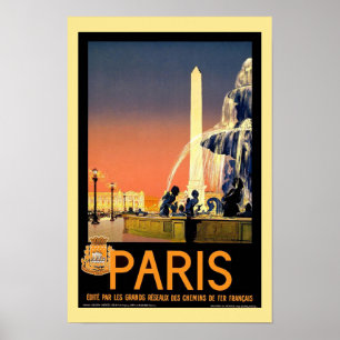 Vintage Reise Paris Poster