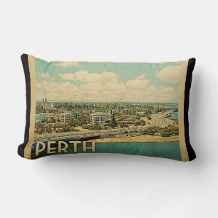 Vintage Reise Perths Australien Lendenkissen