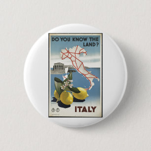 Vintage Reise-Plakat-Anzeigen-Retro Drucke Button