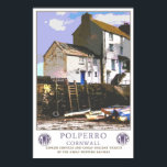 Vintage Reise, Polperro. Poster<br><div class="desc">Vintage Reiseplakat für Polperro,  Cornwall.</div>