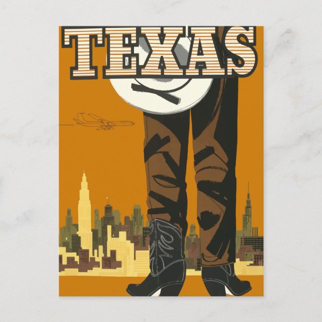Vintage Reise Postcard Texas USA Postkarte (Vorderseite)