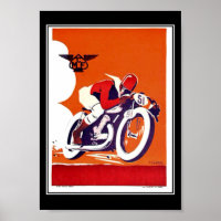 Vintage Reise Poster Motorrad Rennen
