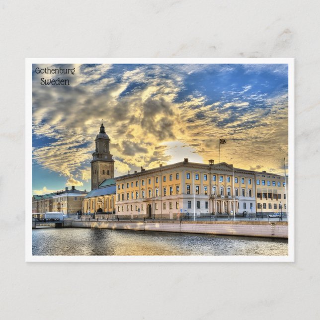 Vintage Reise Retro Göteborg Schweden Suède Postkarte (Vorderseite)