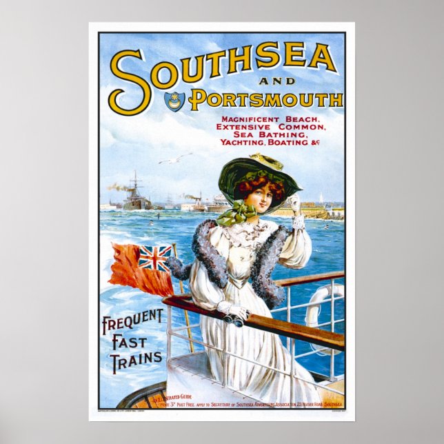 Vintage Reise, Southsea Poster (Vorne)