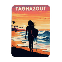 Vintage-Reise Surfen in Taghazout Surfer Girl Magnet
