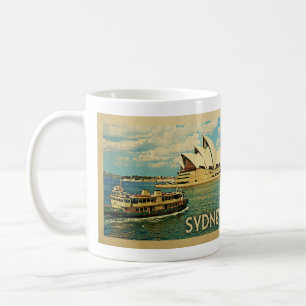 Vintage Reise Sydneys Australien Kaffeetasse