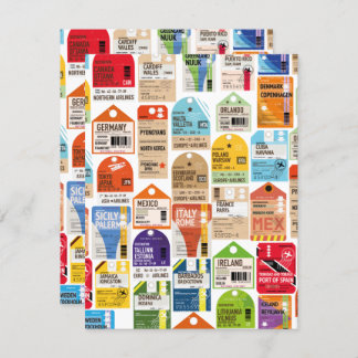 Vintage Reise Tickets Muster.