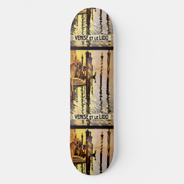 Vintage Reise Venedig Skateboard (Vorderseite)
