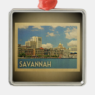 Vintage Reise-Verzierung Savanne-Georgia Ornament Aus Metall