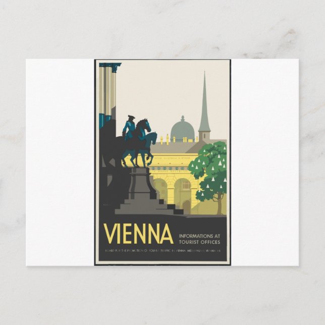 Vintage Reise Wien Postkarte (Vorderseite)