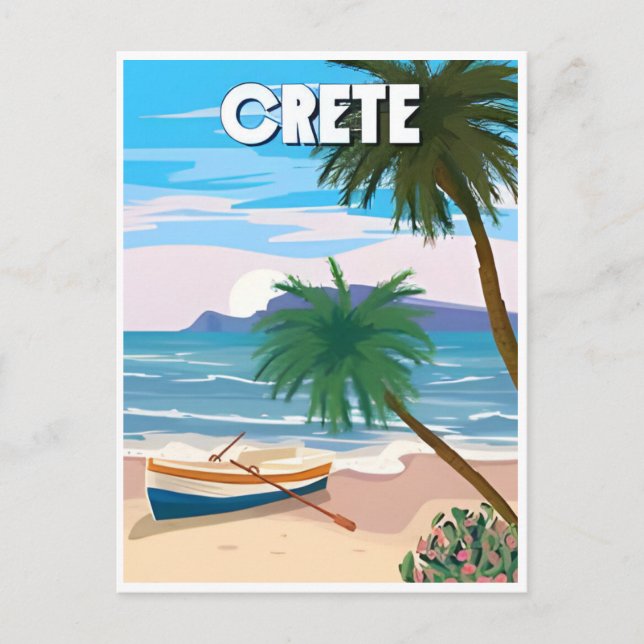 Vintage Reise ZYPERN Kreta Chypre Retrotourismus Postkarte (Vorderseite)